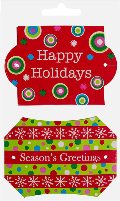 Assorted Christmas Gift Tags (3 x 3) - 4 Pack