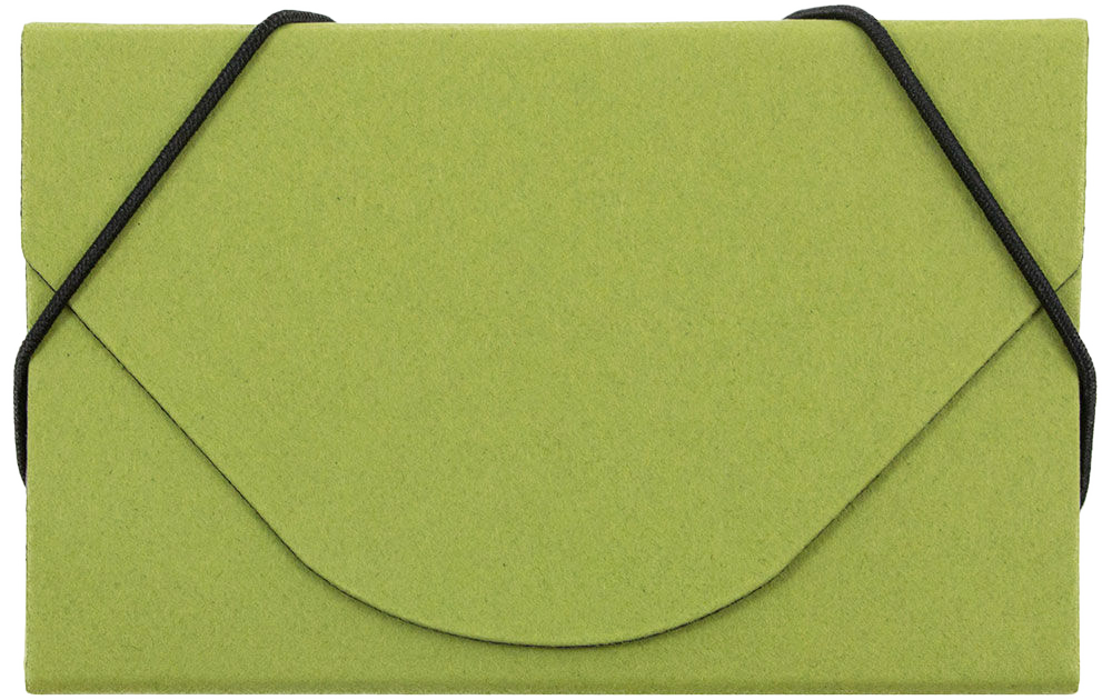 Lime Green Kraft Business Card Case - 20 Card Capacity