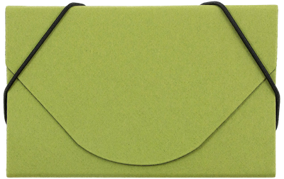 Lime Green Kraft Business Card Case - 20 Card Capacity