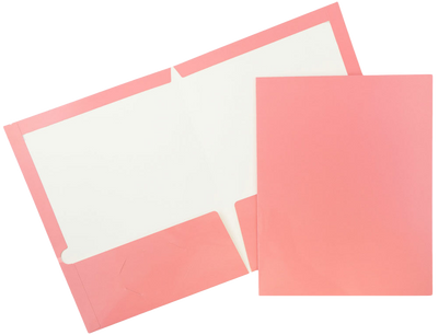 Glossy Baby Pink 9 x 12 Standard Folders