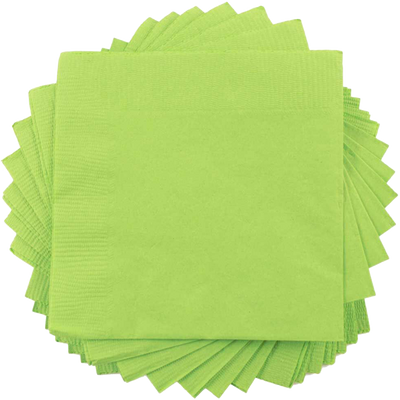 Lime Green 5 x 5 3-Ply Beverage Napkins