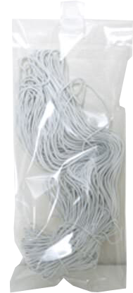 White 22 Inch Elastic Stretch Loops with Pre-tied Bows