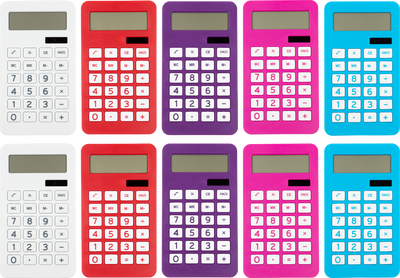 Assorted Desktop 10 Digit LCD Display Calculator Set (10 Pack)
