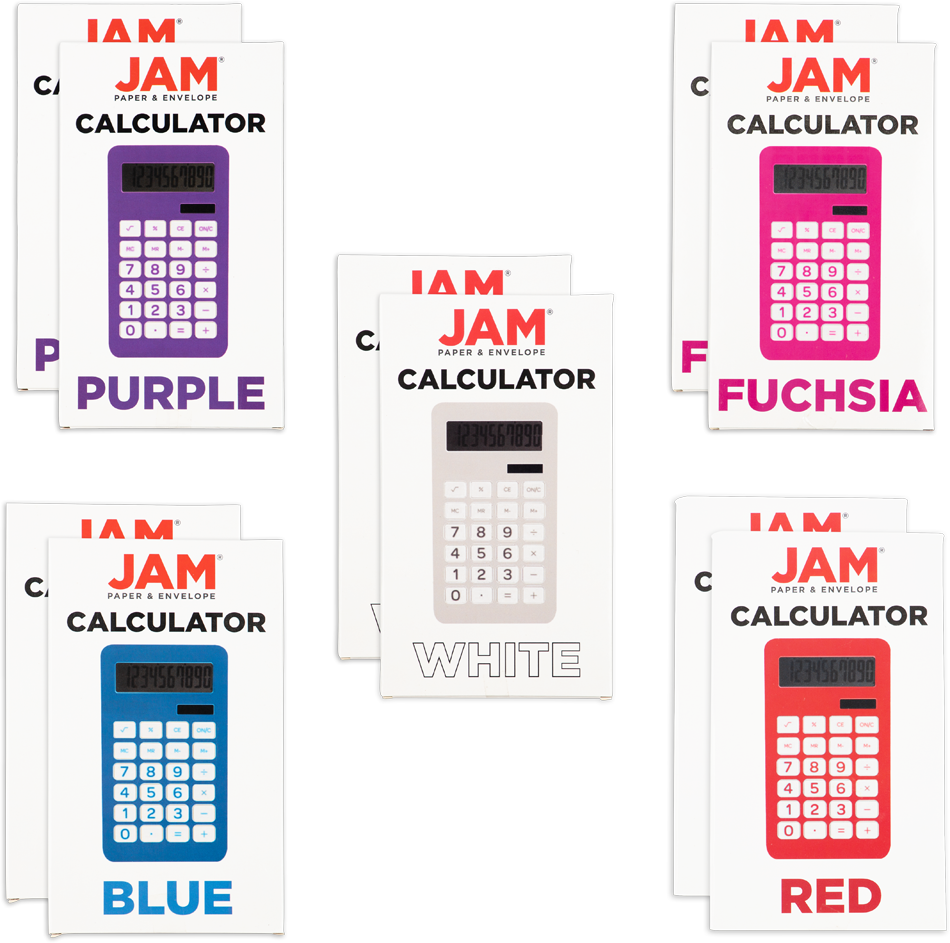 Assorted Desktop 10 Digit LCD Display Calculator Set (10 Pack)
