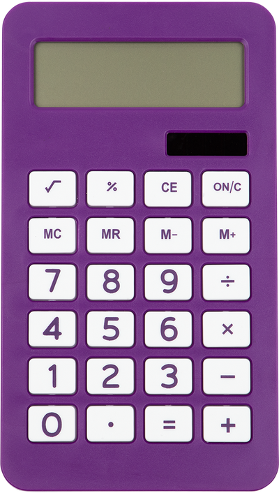 Assorted Fuchsia Pink/Purple Desktop 10 Digit LCD Display Calculator Set (10 Pack)