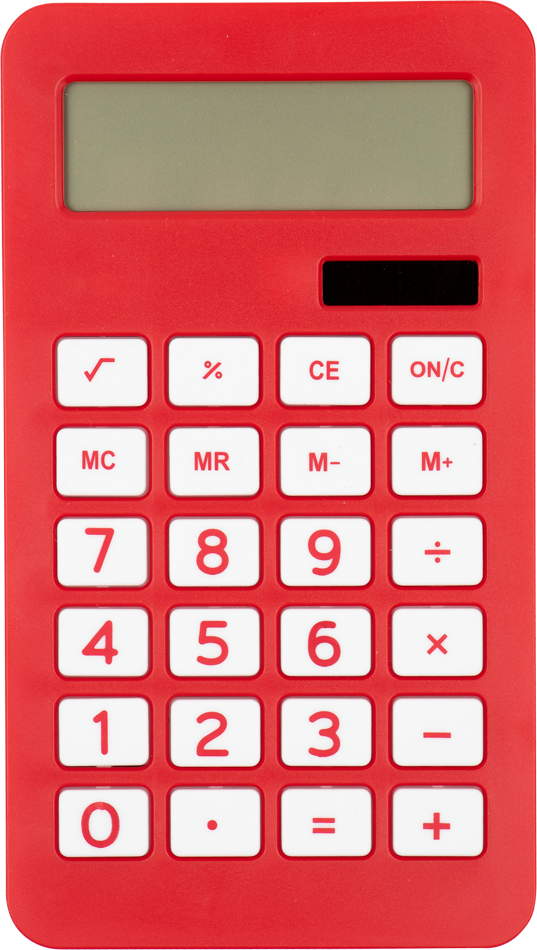 Assorted Red/Blue Desktop 10 Digit LCD Display Calculator Set (10 Pack)