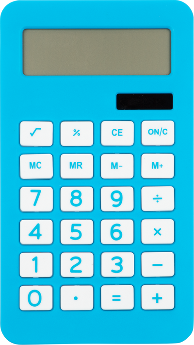 Assorted Red/Blue Desktop 10 Digit LCD Display Calculator Set (10 Pack)