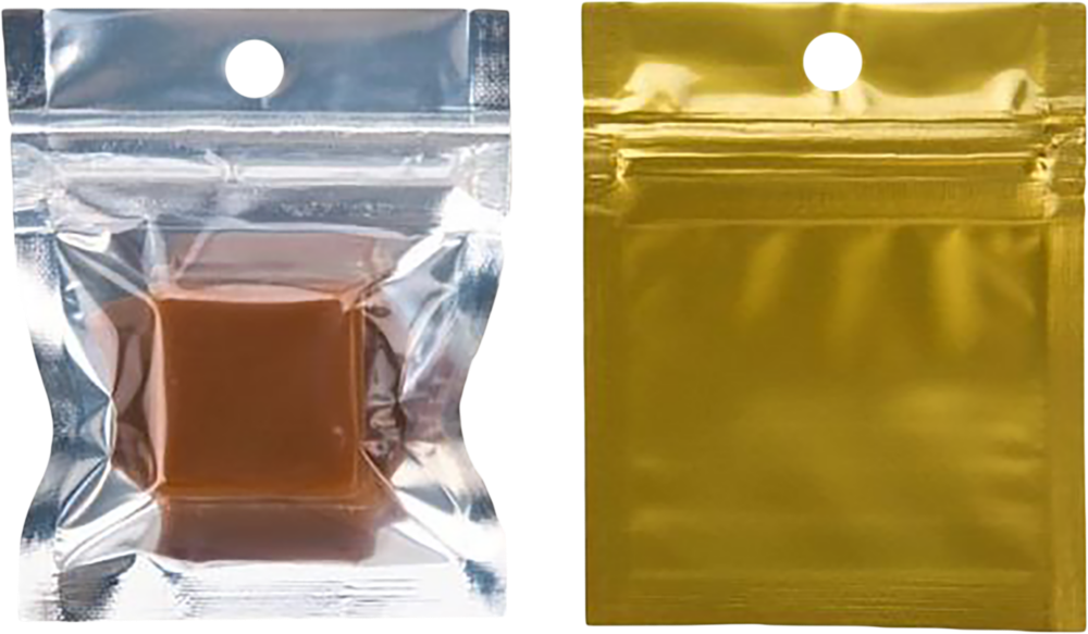 Silver Metallic with Gold Hanging Zipper Barrier Bags (2 x 2) - 100 Pack