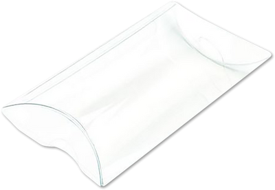 Clear Plastic Pillow Boxes (3 x 1 x 5) - 25 Pack