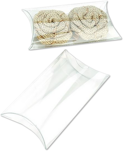 Clear Plastic Pillow Boxes (3 x 1 x 5) - 25 Pack
