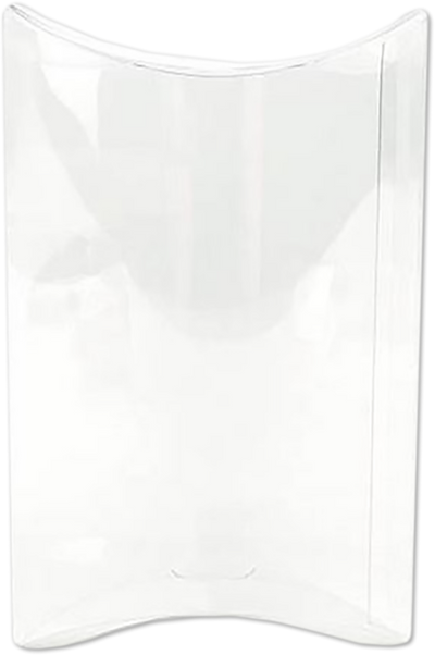 Clear Plastic Pillow Boxes (4 x 1 1/8 x 6) - 25 Pack