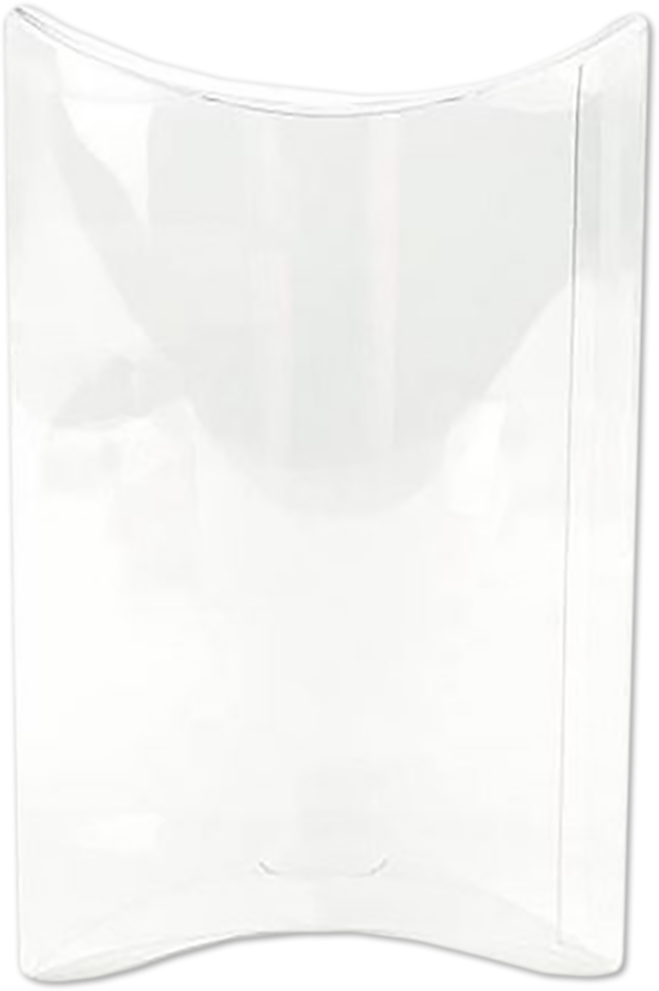 Clear Plastic Pillow Boxes (4 x 1 1/8 x 6) - 25 Pack