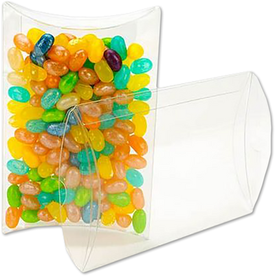 Clear Plastic Pillow Boxes (4 x 1 1/8 x 6) - 25 Pack