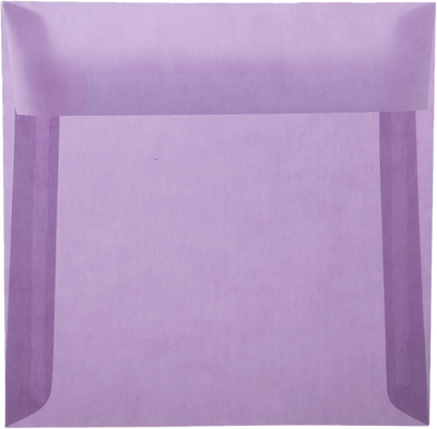 Purple Translucent 30lb 6 1/2 x 6 1/2 Square Envelopes