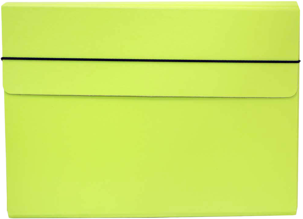 Lime Green 9 1/4 x 12 1/2 x 1/2 Thin Elastic Portfolios