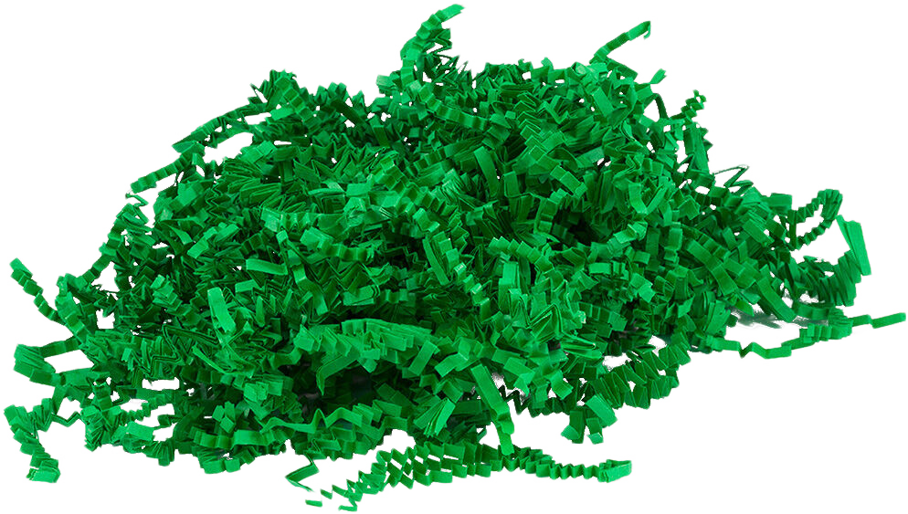 Green Crinkle Cut Shred Tissue Paper - 2oz