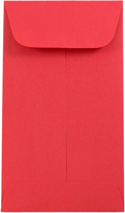 Red 24lb #5 1/2 Coin Envelopes (3 1/8 x 5 1/2)