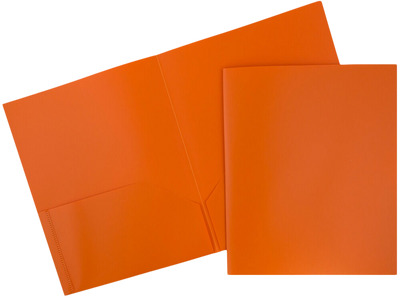 Orange 9 x 12 Plastic Pop Folders