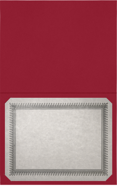 Red Hopsack 9 1/2 x 12 Certificate Holders