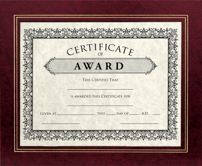 Maroon 10 3/4 x 13 Certificate Document Frame with Easel