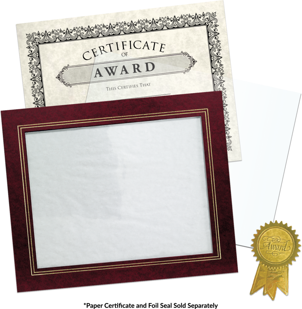 Maroon 10 3/4 x 13 Certificate Document Frame with Easel