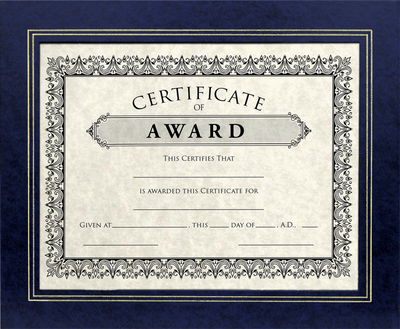 Navy Blue 10 3/4 x 13 Certificate Document Frame with Easel
