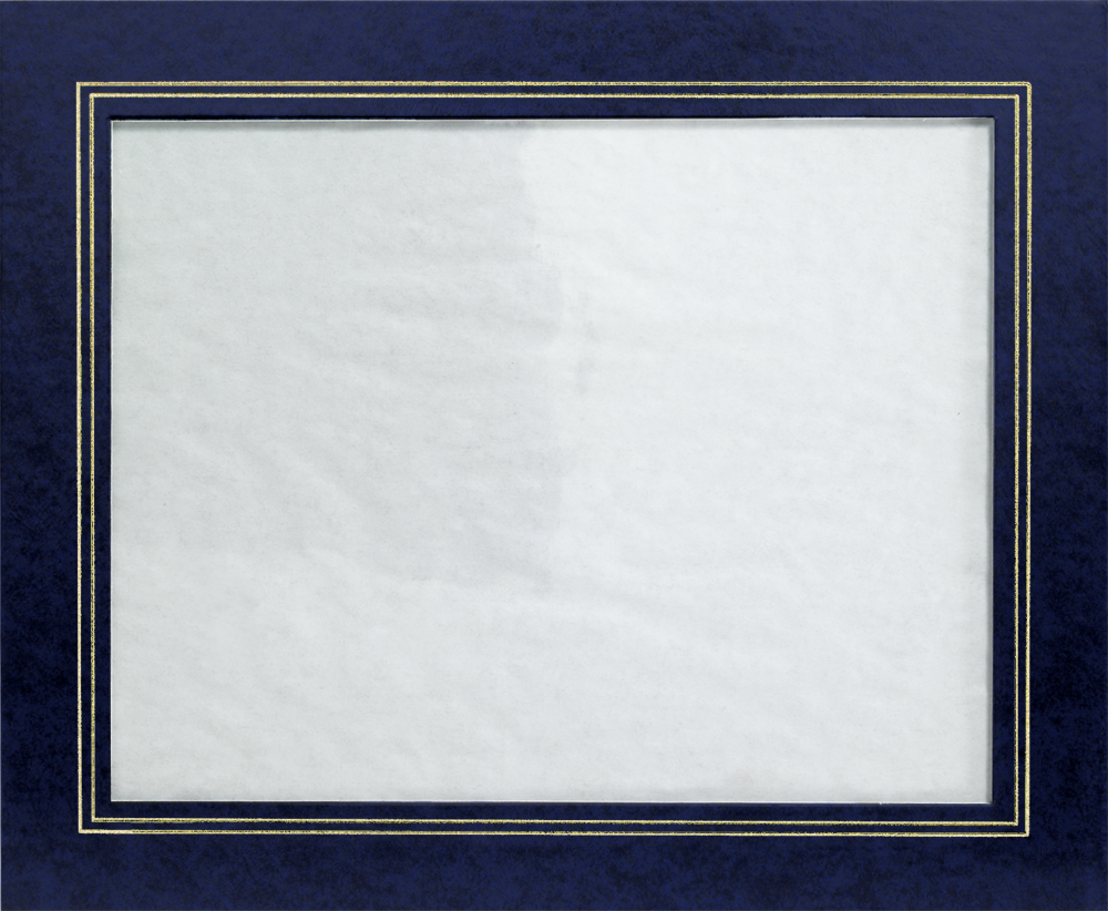 Navy Blue 10 3/4 x 13 Certificate Document Frame with Easel