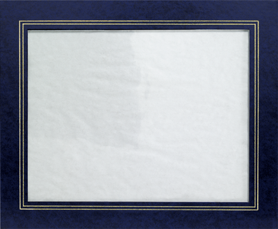 Navy Blue 10 3/4 x 13 Certificate Document Frame with Easel