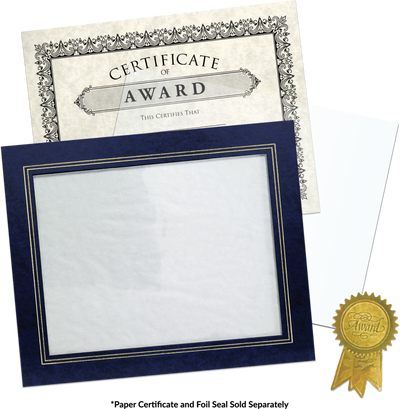Navy Blue 10 3/4 x 13 Certificate Document Frame with Easel