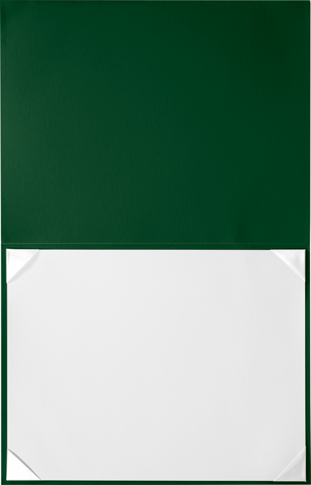 Dark Green 8 1/2 x 11 Leatherette Certificate Document Holders