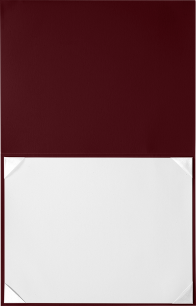 Maroon 8 1/2 x 11 Leatherette Certificate Document Holders