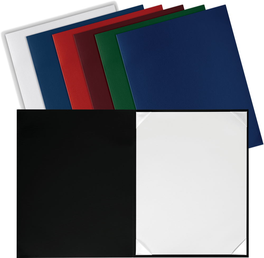 Red 8 1/2 x 11 Leatherette Certificate Document Holders