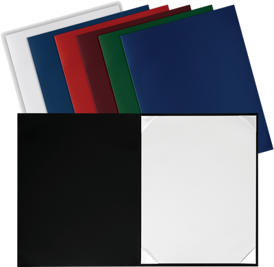 Red 8 1/2 x 11 Leatherette Certificate Document Holders
