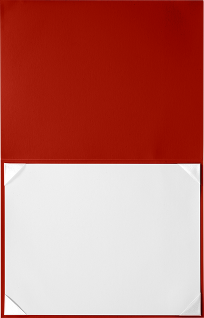 Red 8 1/2 x 11 Leatherette Certificate Document Holders