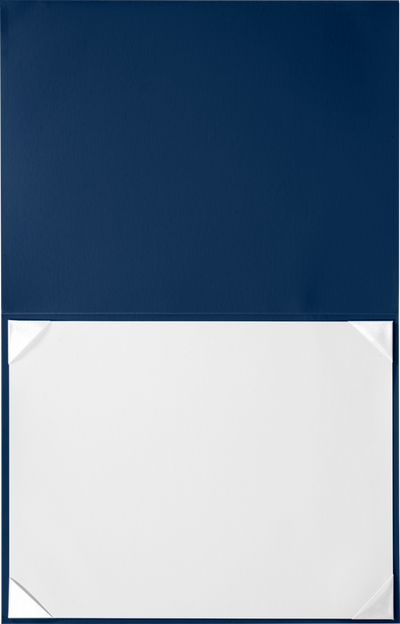 Royal Blue 8 1/2 x 11 Leatherette Certificate Document Holders