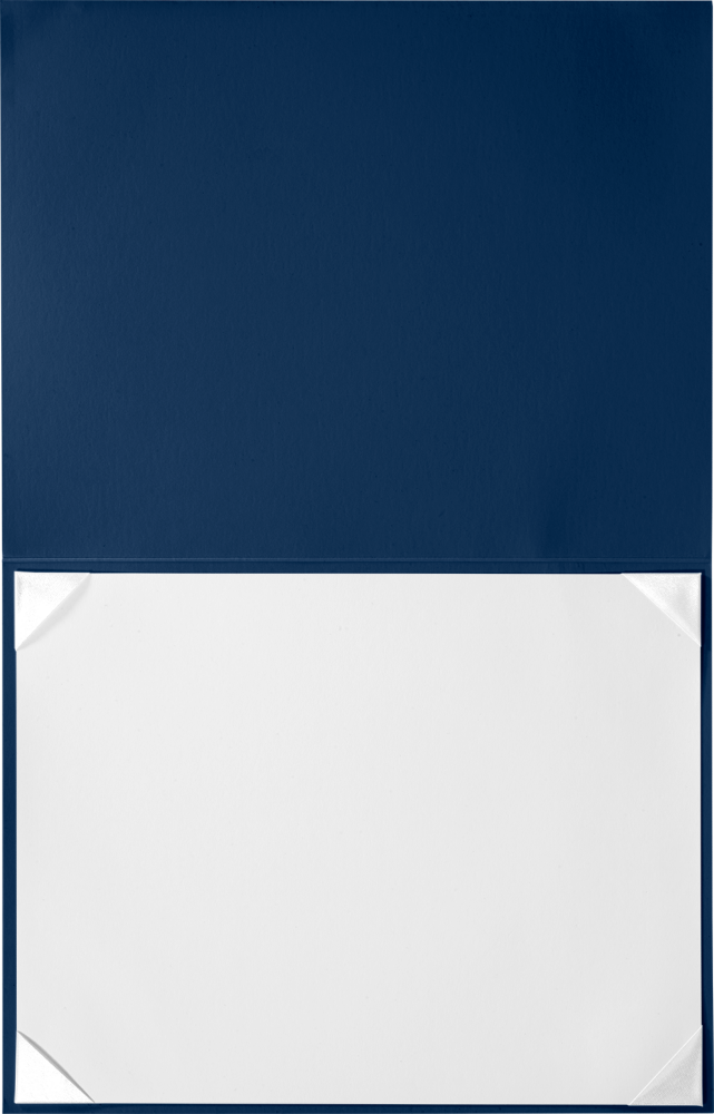 Royal Blue 8 1/2 x 11 Leatherette Certificate Document Holders