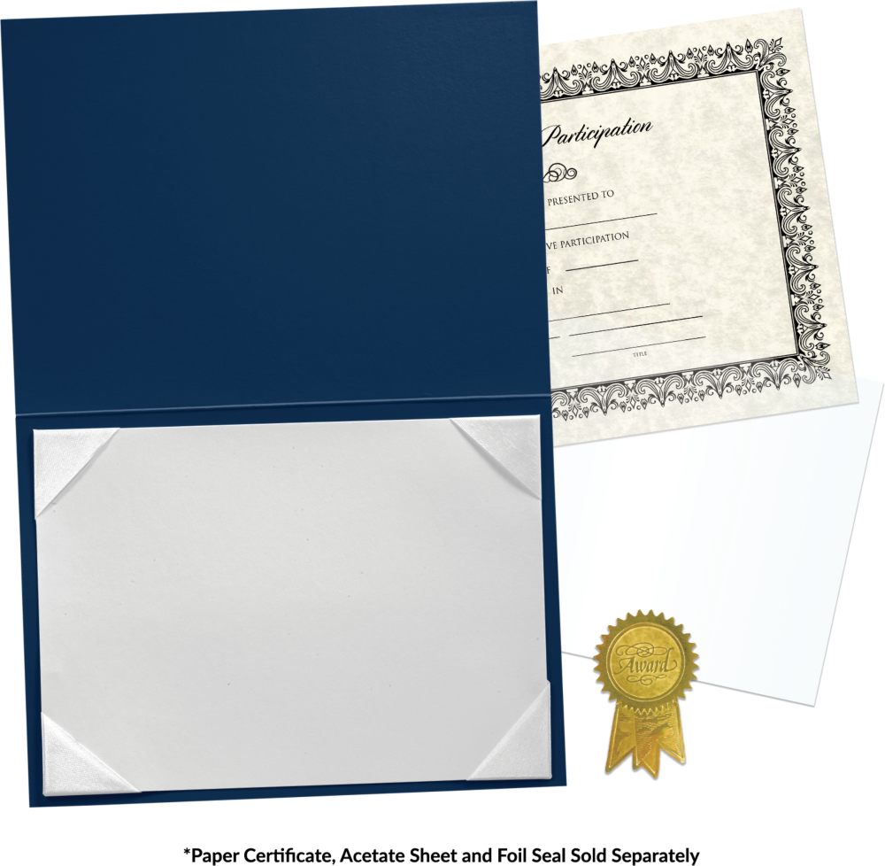 Royal Blue 5 x 7 Leatherette Certificate Document Holders