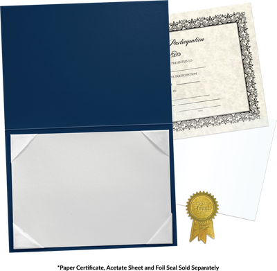 Royal Blue 5 x 7 Leatherette Certificate Document Holders