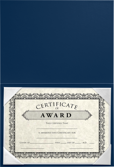 Royal Blue 5 x 7 Leatherette Certificate Document Holders