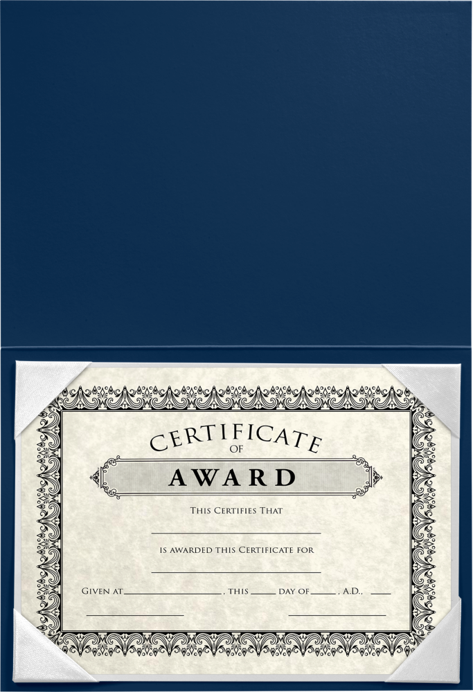 Royal Blue 5 x 7 Leatherette Certificate Document Holders