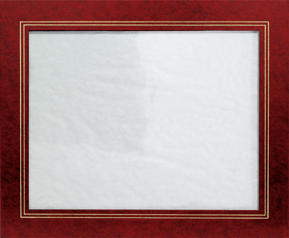 Red 10 3/4 x 13 Certificate Document Frame with Easel