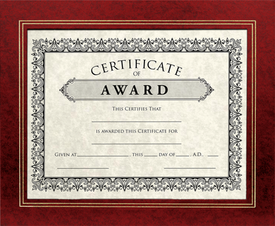 Red 10 3/4 x 13 Certificate Document Frame with Easel