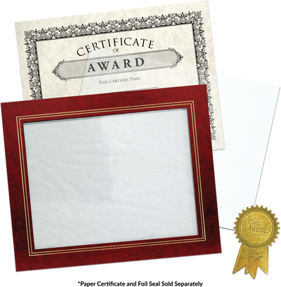 Red 10 3/4 x 13 Certificate Document Frame with Easel