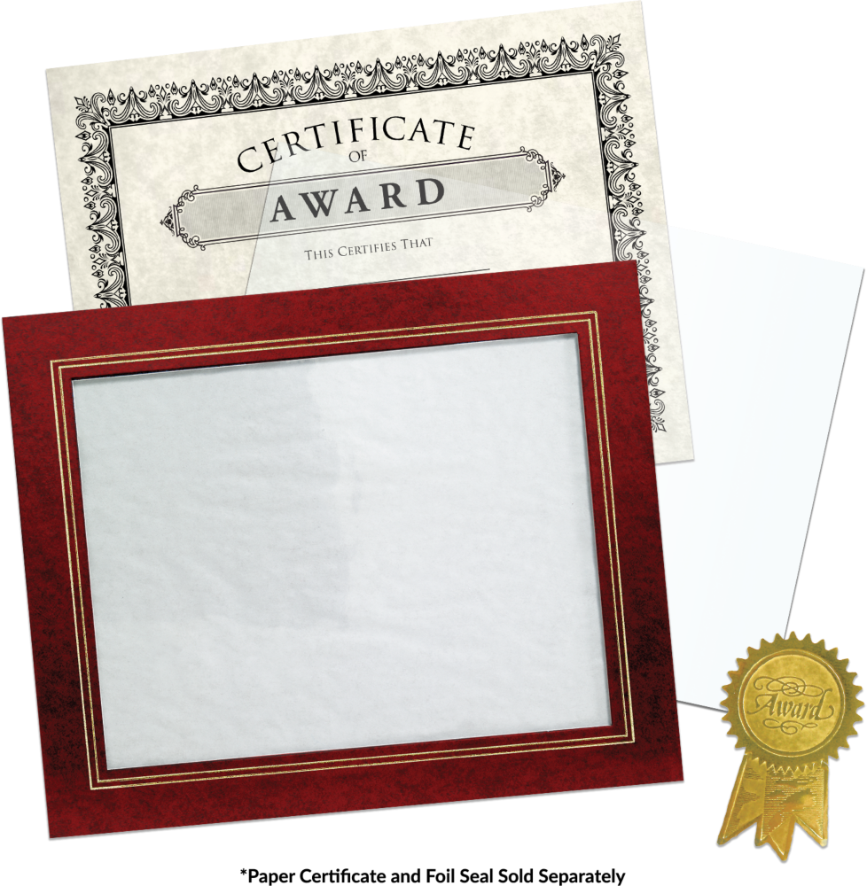 Red 10 3/4 x 13 Certificate Document Frame with Easel