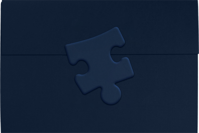 Nautical Navy Blue Linen Puzzle Piece 6 1/2 x 9 1/2 Certificate Holders