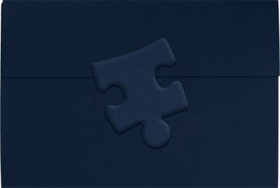 Nautical Navy Blue Linen Puzzle Piece 9 1/2 x 12 Certificate Holder