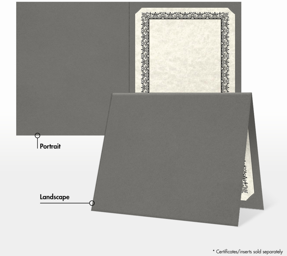 Dark Gray 9 1/2 x 12 Certificate Holders