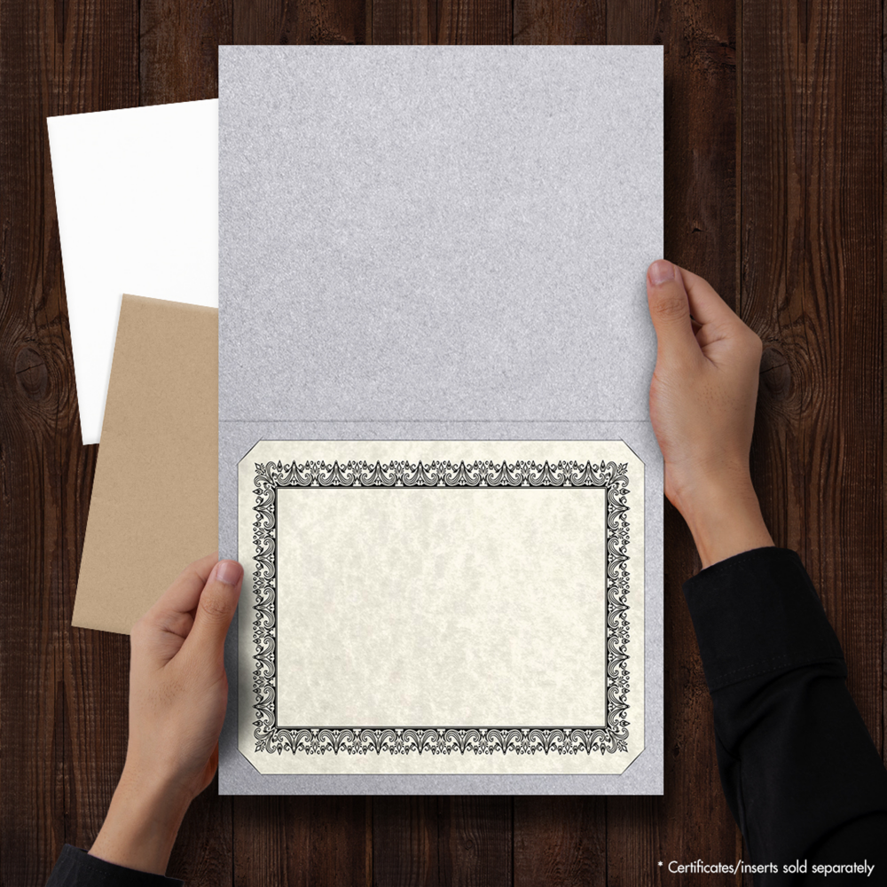 Silver Metallic 9 1/2 x 12 Certificate Holders