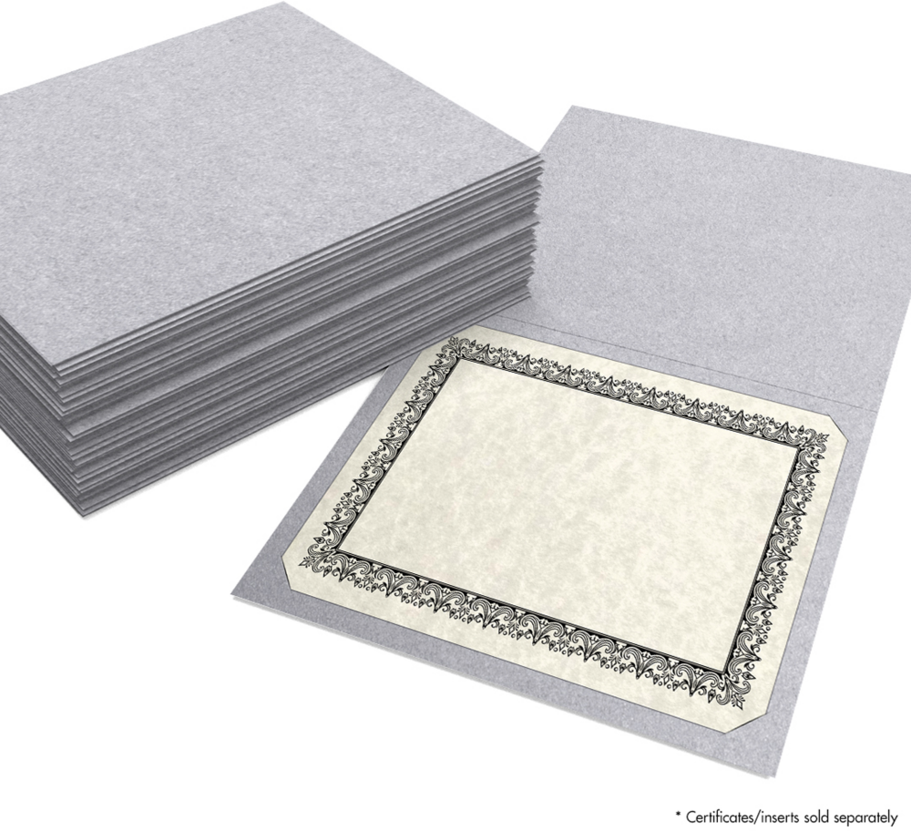 Silver Metallic 9 1/2 x 12 Certificate Holders