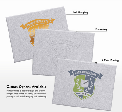 Silver Metallic 9 1/2 x 12 Certificate Holders